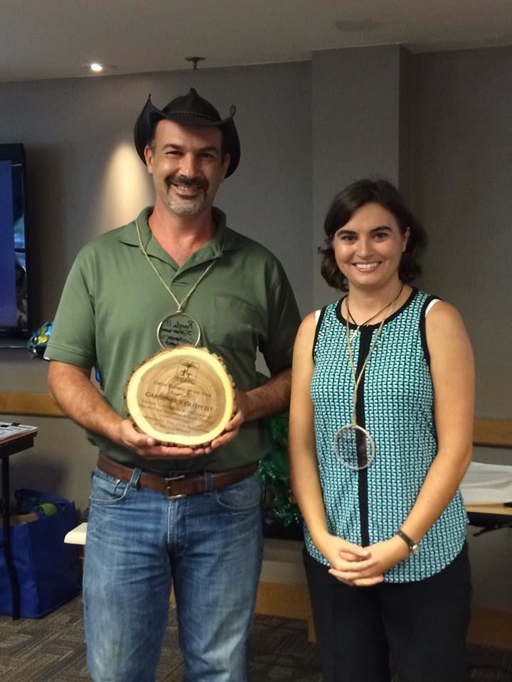 Randall Isherwood receiving the 2015 Green Business of the Year award on behalf of Gardener's Outpost